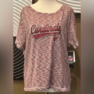 NWT Women’s Arizona Cardinals New Era SS T-Shirt w Glittery Logo~XL~$37
